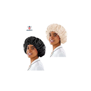 Bonnet en satin personnalisé avec logo, unisexe, doux, en soie, pour le sommeil, protection des cheveux, bonnet de nuit imperméable - Product Image 3