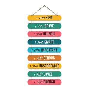 Moderno Cuadro de Madera para Colgar en la Pared con Frases de Autocuidado, Decoración de MDF para el Hogar, Arte para la Sala de Estar, Regalo - Product Image 1