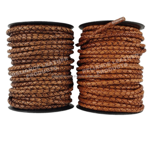 3mm Antique Dark Brown Shine Bolo Braided Leather Cord Leather Rope for Jewelry Making <b>Kits</b> & DIY Crafts - Product Image 2