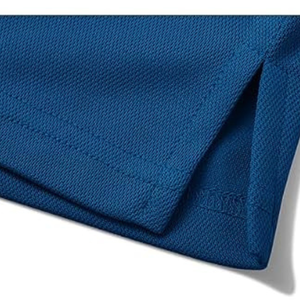 Men's <b>ROYAL</b> <b>blue</b> Quarter Zip Tipped Collar <b>Polo</b> Slit Hem Short Sleeve Casual Business Golf Breathable <b>Polo</b> T-<b>Shirt</b> - Product Image 5