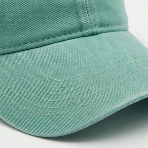 Gorra de Béisbol Verde Menta de 6 Paneles, Ajustable, de Algodón, Unisex, Casual, para Primavera/Verano, Color Sólido - Product Image 4