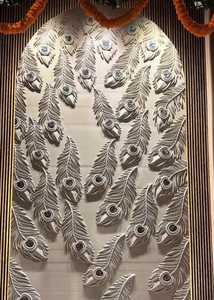 Escultura de Pared de Piedra Natural Floral en 3D de Lujo, Tallada con CNC, Diseño Moderno para Parques y Villas - Product Image 5