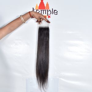 Extensions de cheveux naturels non traités 4x4, 100% indiens, alignés sur la cuticule, tissage naturel, sans traitement, provenant de temples, non humains - Product Image 4