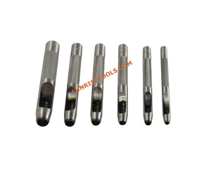 Iron Round Engraving <b>Punch</b> <b>Set</b> of 6 for Leather Hollow Jewelry Making Tools - Product Image 2