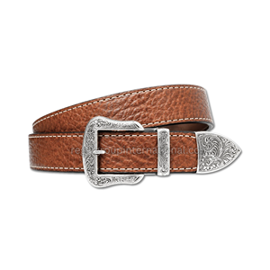 Premium Quality Western <b>Belt</b> Brown Pebbled Grain Leather <b>Belt</b> for Men & Women High Quality Textured <b>Cowboy</b> <b>Belt</b> - Product Image 1