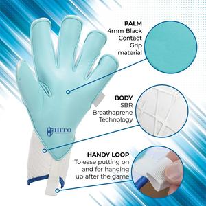 Guantes de Portero Personalizados con Palma Delantera de 4mm de Latex Alemán, Dorso de Silicona Inyectada, Corte Híbrido, Protección para Dedos y Pulgares, Goma T-Tab - Product Image 5