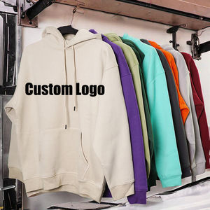 Sweat-shirt à capuche en coton pour homme à manches longues et lavé pour le printemps, l'automne, l'hiver, les sports et les loisirs décontractés avec logo frontal - Product Image 6