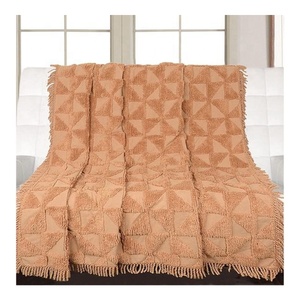 Haute qualité grande plaine noir polaire coton jeter couverture glands résistant à la décoloration tissé durable lit canapé utiliser Jacquard voyage - Product Image 4