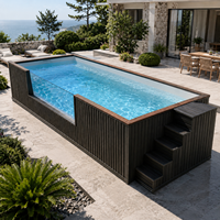 Piscine modulaire hors sol préfabriquée de luxe pour villa, jardin