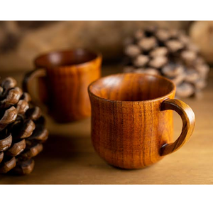 Brown Wooden Tea <b>Cup</b> With Handle Manufacture Wholesale Supplies For Cafe Canteen & Hotel Tea Coffee Drinks <b>Cup</b> & <b>Saucers</b> - Product Image 3