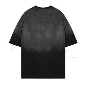 Camiseta de Alta Calidad para Hombre, Corte Regular, Estilo Vintage, Efecto Desgastado por el Sol, Cuello Redondo, Hombros Caídos, con Logotipo Personalizado, 100% Algodón, OEM - Product Image 4