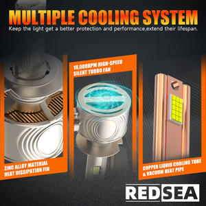 Redsea R35 200W 20000lm Auto-Scheinwerferbirne H7 H4 H1 H3 H11 <span class=keywords><strong>LED</strong></span> Auto-<span class=keywords><strong>LED</strong></span>-Scheinwerfer 12V Universal 9005 9006 9007 <span class=keywords><strong>LED</strong></span>-Autolichter - Product Image 5