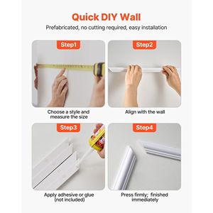 Kit de 12 panneaux de lambris en polystyrène 20 x 20 cm, légers, imperméables et peignables, pour murs décoratifs faciles à réaliser - Product Image 6