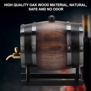 Fût à vin ovale en chêne noir poli de qualité supérieure, haute résistance, pour vieillissement de whisky vintage, distributeur de liquide décoratif, logo personnalisé, pour bar - Product Image 4
