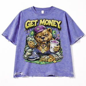 High Quality Oversized Boxy <b>Drop</b> Shoulder <b>Acid</b> Washed DTG Printed T-shirt 100 % Cotton Heavyweight Custom Printed Tshirt - Product Image 6