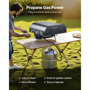 Forno Elettrico Portatile Rotante per Pizza, 12 Pollici, a Gas Propano, con Pietra Refrattaria Rinforzata, per Esterni - Product Image 3