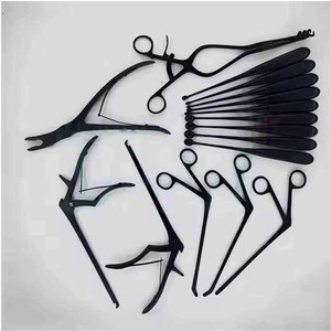 Cureta ósea para laminectomía con revestimiento negro, instrumentos quirúrgicos ortopédicos, 16 piezas A+ - Product Image 1