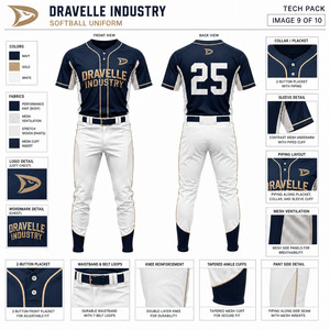 Custom Men's Slowpitch Softball Jersey <b>Pants</b> Set 92% Polyester Spandex Wicking Mesh Full Button-<b>Down</b> Baseball Team Uniform - Product Image 5