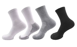 Chaussettes courtes blanches 100% coton respirantes tricotées couleur unie décontractées pour usage quotidien adulte chaussettes d'été - Product Image 3