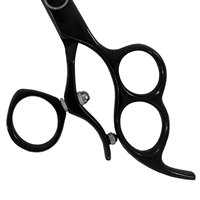 Ciseaux de coiffure professionnels à 3 anneaux rotatifs pour barbier, 5,5 pouces, en acier inoxydable de haute qualité, confortables et adaptés