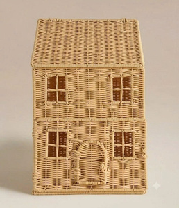Panier en rotin fait main pour maison de poupée, organisateur de rangement tressé, panier décoratif pour jouets, décoration de chambre d'enfant, panier polyvalent pour la maison - Product Image 6