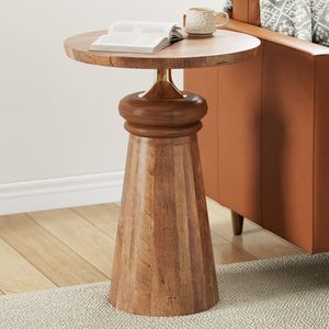 Table d'appoint en bois abordable, élégante, pour la maison, avec une construction durable et une finition naturelle lisse pour l'intérieur - Product Image 1
