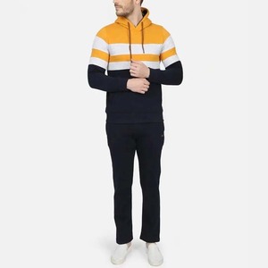 Sudadera con Capucha a Rayas para Hombre, Manga Larga, Corte Regular Informal, Algodón, para Otoño, Cierre con Cordón, Sin Bolsillos - Product Image 5