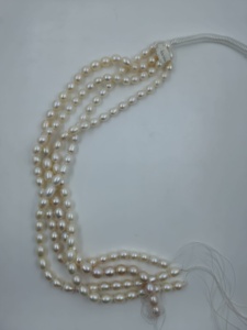 Perlas de Arroz Naturales de Agua Dulce, Perlas Sueltas Ovaladas Sujni Moti Blancas Genuinas para la Fabricación de Joyas al por Mayor - Product Image 4