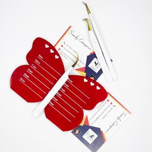 Porte-cils de Noël en forme de papillon avec logo personnalisé Plateaux pour palettes Pince à épiler en verre durable Pointe carrée Dernière conception - Product Image 2