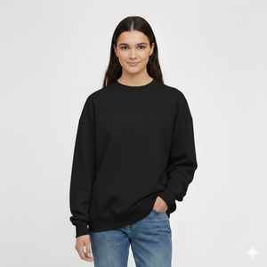 Women Printed Knitted Oversized Sweatshirt Casual Winter Crewneck Pullover Soft Fleece Long Sleeve Relaxed Street Style <b>Top</b> - Product Image 1