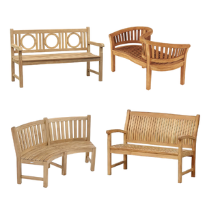 outdoor furniture <b>garden</b> park street <b>wood</b> leisure bench with back - Product Image 6