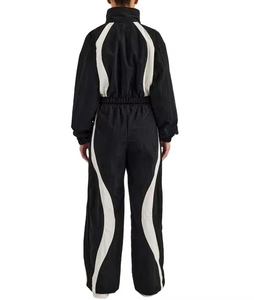 100% Nylon Custom Fall Spring <b>Workout</b> Zipper up <b>Jacket</b> Jogger Pant Set for Women Breathable 2-Piece Sets Tracksuits Crop <b>Jacket</b> - Product Image 2