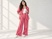 Ensemble pyjama rayé pour femme, chemise et pantalon, vêtements de nuit, ensemble de détente, doux, respirant, taille élastique