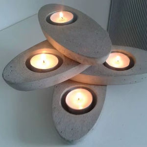 Porte-bougie en béton fait main TCE pour la décoration de la maison, centre de table, hôtel, restaurant, cadeau et aménagement intérieur - Product Image 1