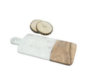 Tabla de cortar de madera de primera calidad con acabado natural, herramienta de cocina para preparar verduras, carne y alimentos en casa. - Product Image 3