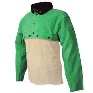 Veste de soudeur en cuir de vachette pleine fleur de qualité supérieure, vêtement de sécurité industriel réfléchissant avec logo de lutte contre les incendies - Product Image 3