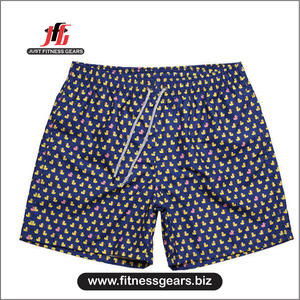 Shorts de bain pour hommes grande taille à séchage rapide en spandex/coton avec cordon de serrage élastique - Product Image 5