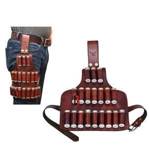 Ceinture en cuir de vachette pour cartouches de chasse avec cadre externe, conception étanche et bandoulière arquée pour la chasse et le camping - Product Image 6