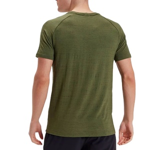 Camiseta Deportiva de Manga Corta con Cuello Redondo, 100% Algodón, Color Sólido, Transpirable, 180g, para Gimnasio, Fitness, Casual, Estilo Raglán, Diseño Personalizado para Hombre - Product Image 5