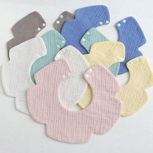 JALBEBE Bavaglino in Morbida Garza di Cotone con Chiusura a Bottoni, Ecologico, Antibatterico, Lavabile, Unisex, per Neonati, Bavaglino Singolo in Mussola per Bambini - Product Image 1