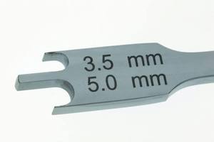 Medidor de Altura de Bracket Dental Optitech Healthcare QR-7409 3.5-5.0mm Manual Plateado Grado Quirúrgico Clase I 18 Posiciones de Mandíbula CE - Product Image 4