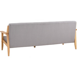 Modern Premium 3-Seater <b>Sofa</b> with Solid <b>Wood</b> <b>Frame</b> Comfortable Triple Seater Lounge Chair for Contemporary Living Room - Product Image 4