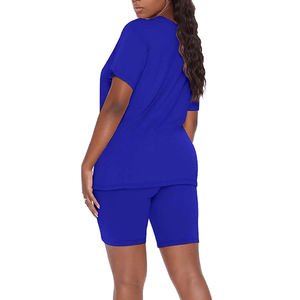 Vente en gros de t-shirts et shorts personnalisés, ensembles mode pour femmes, nouveaux ensembles shorts et chemisier pour femmes - Product Image 5