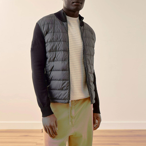 Chaqueta Cárdigan de Invierno para Hombre, Nueva Colección, Cálida y Gruesa, Corte Ajustado, Cuello Alto, Logotipo Frontal, Resistente al Viento, Transpirable, Estilo Urbano - Product Image 6
