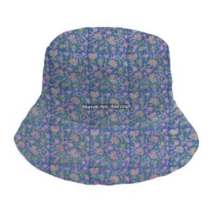 Sombrero de cubo hecho a mano para mujer, con estampado a mano, de algodón acolchado, de alta calidad, para exteriores. - Product Image 4
