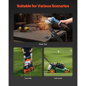 Affilatore per Lame di Tosaerba Regolabile a 15 e 45 Gradi con Cuscinetto a Sfera e 4 Perni Adattatori, Parti e Accessori per Tosaerba - Product Image 2