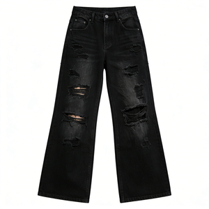 Pantalones Vaqueros de Mezclilla Personalizados, Pantalones de Algodón Relajados de Primera Calidad, Fabricante de Ropa OEM, Marca Privada, Venta al Por Mayor de Ropa Urbana - Product Image 5
