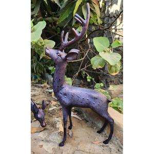 Sculpture de renne en fonte pour décoration de jardin, artisanat métallique, statue de cerf grandeur nature, prix de gros pour fournitures agricoles - Product Image 1