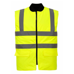 Gilet de sécurité orange haute visibilité avec bandes réfléchissantes et plusieurs poches, fermeture éclair sur le devant, vêtements de travail unisexes - Product Image 5