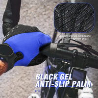 Guantes de Ciclismo de Medio Dedo Cómodos y Ligeros, con Absorción de Humedad, Cierre de Gancho y Bucle, Agarre Antideslizante y Duradero